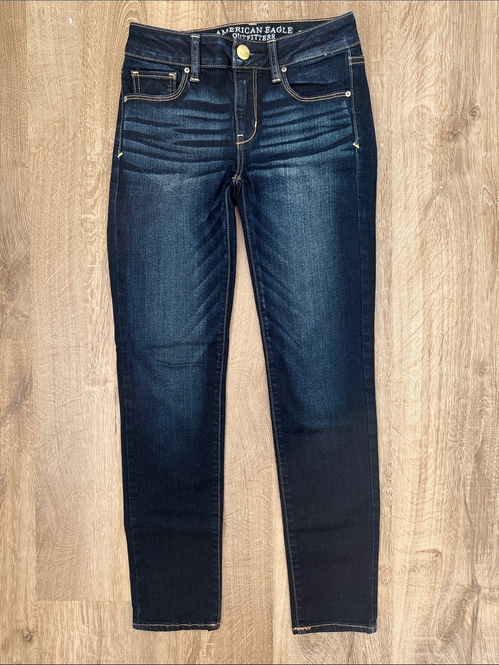 American Eagle Outfitters Indigo Wash Skinny Jeans, Size 0 Short
